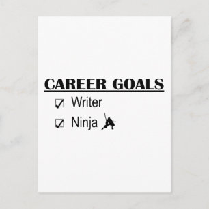 Ninja Career Goals - Writer Vykort