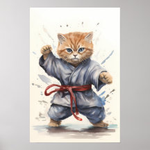 Ninja Cat: A Cute and Fierce Watercolor Warrior