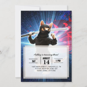 Ninja Cat i rymden. Inbjudningar