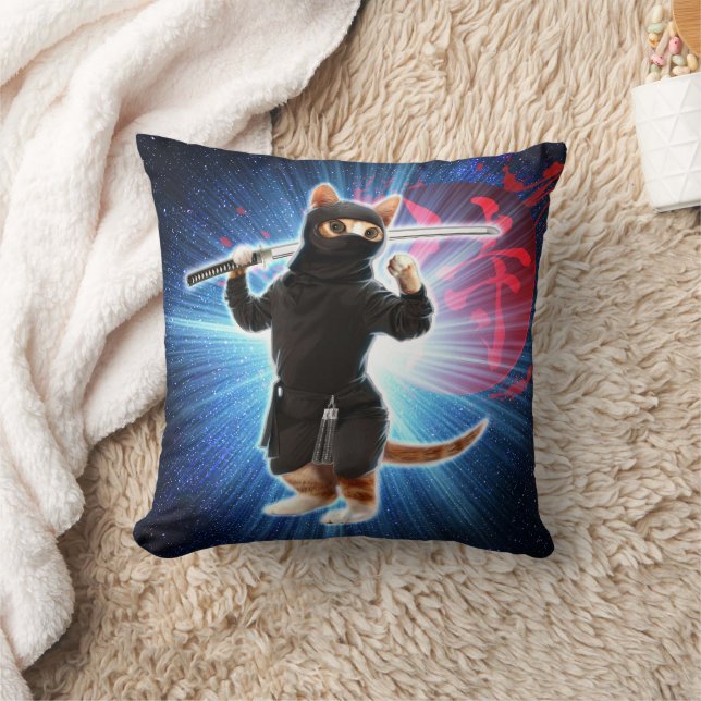 Ninja Cat i rymden. Kudde (Filt)