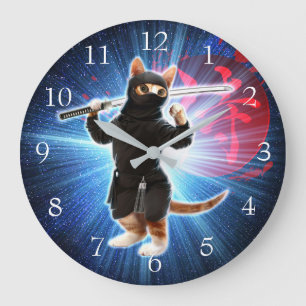 Ninja Cat i rymden. Stor Klocka