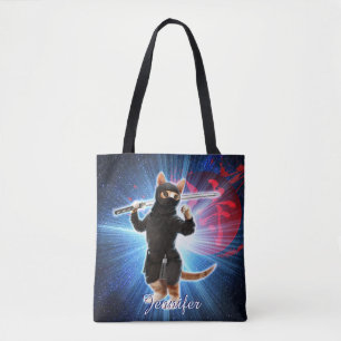 Ninja Cat i rymden. Tygkasse