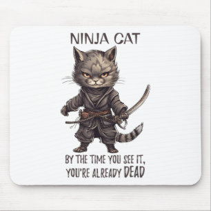 Ninja Cat, Japanska Samurai Kawaii Cat Tattoo Funn Musmatta