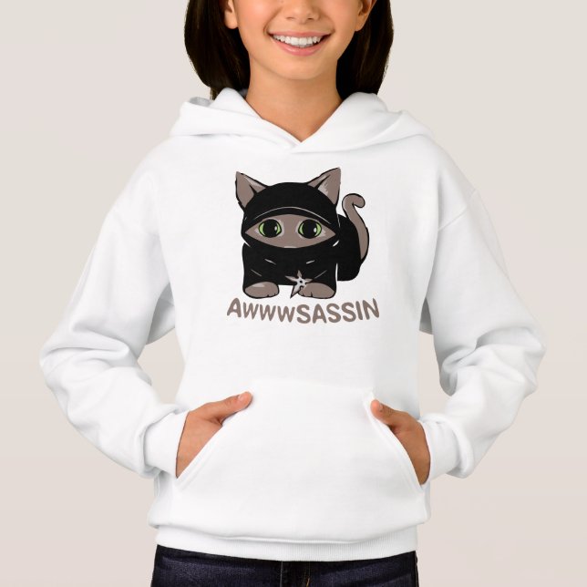 Ninja Cat Kids Shirt T Shirt (Framsida)