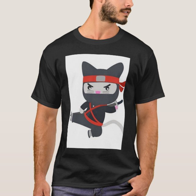 Ninja Cat så söt2398png2398 T Shirt (Framsida)