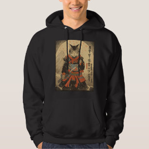 Ninja Cat Samurai Sword Meow Warrior Hoodie