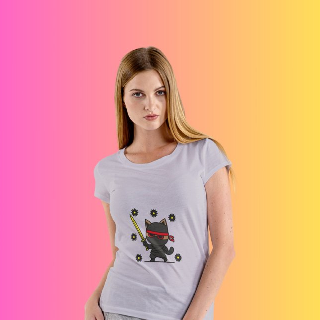 Ninja Cat Shadow Warrior Tee (Skapare uppladdad)