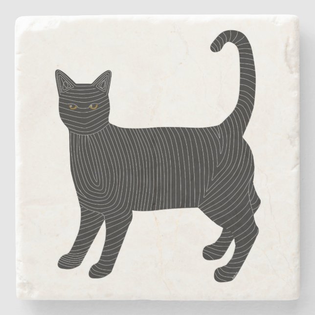 Ninja Cat Stone Underlägg (Framsidan)