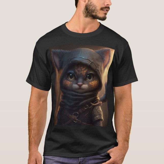 Ninja Cat T Shirt (Framsida)