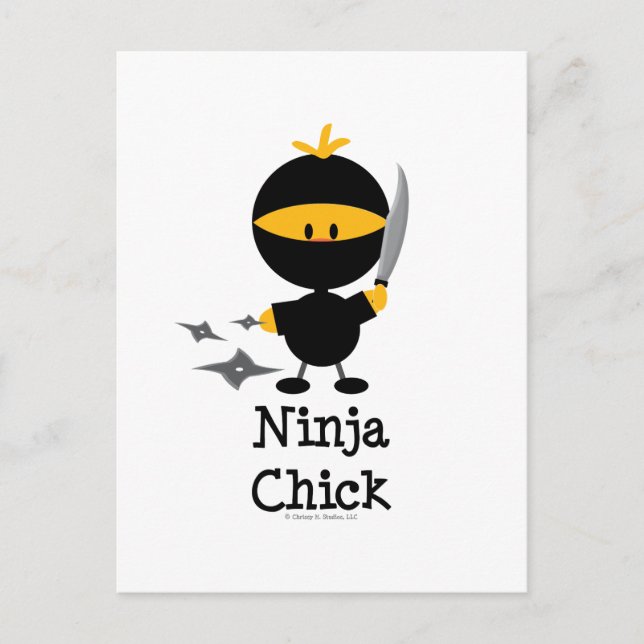 Ninja Chick vykort (Framsida)