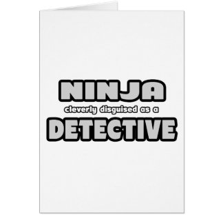 Ninja Cleverly förklädd som detektiv Hälsningskort