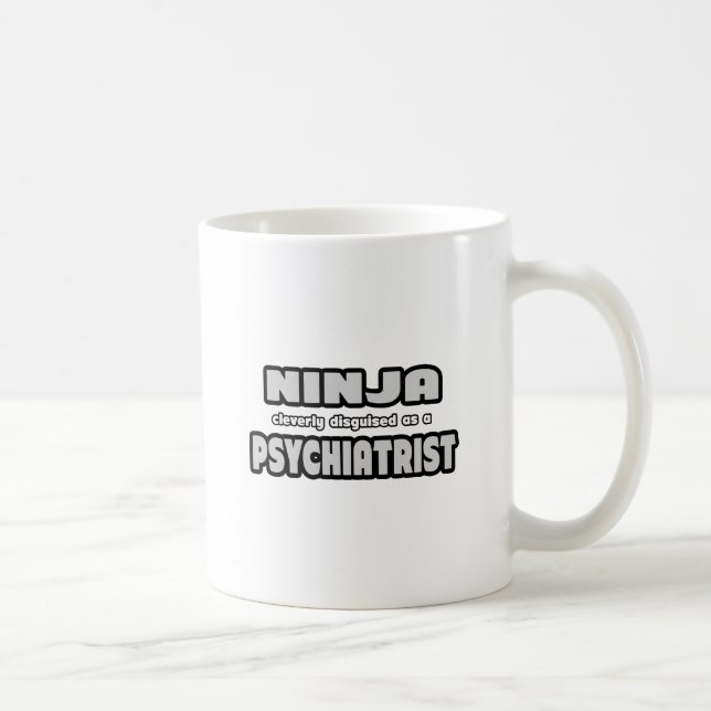 Ninja Cleverly maskerad som en psykiatriker Kaffemugg (Höger)