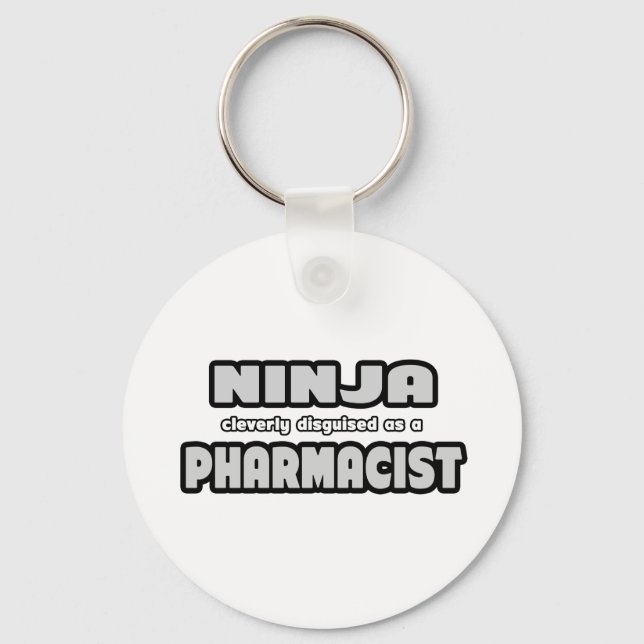 Ninja Cleverly maskerad som farmaceut Nyckelring (Framsida)