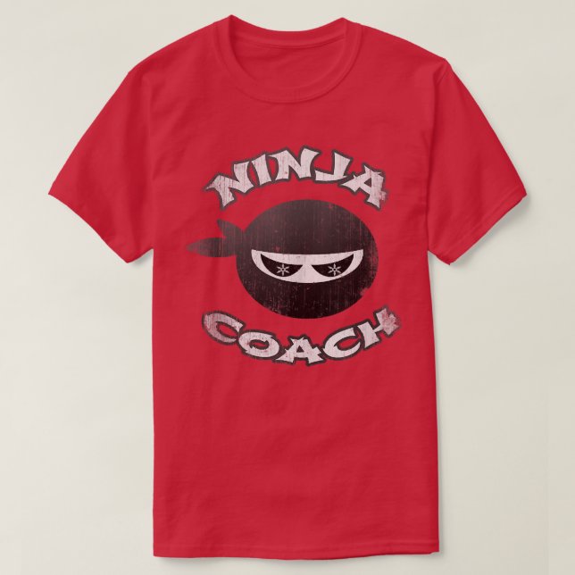 Ninja Coach Bära Mask Multitasking Team Trainer Gy T Shirt (Design framsida)