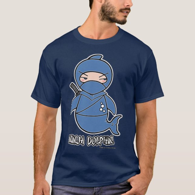 Ninja delfin! T-tröja T-shirt (Framsida)