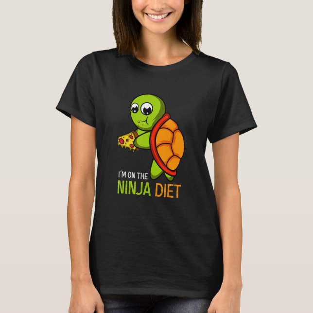 Ninja Diet Pizza T Shirt (Framsida)