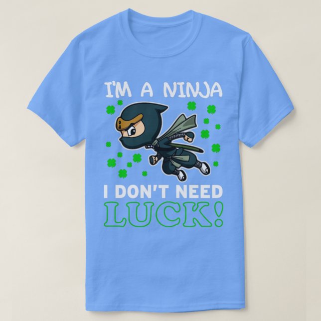 Ninja dont Need Tur St patricks day Kids T Shirt (Design framsida)