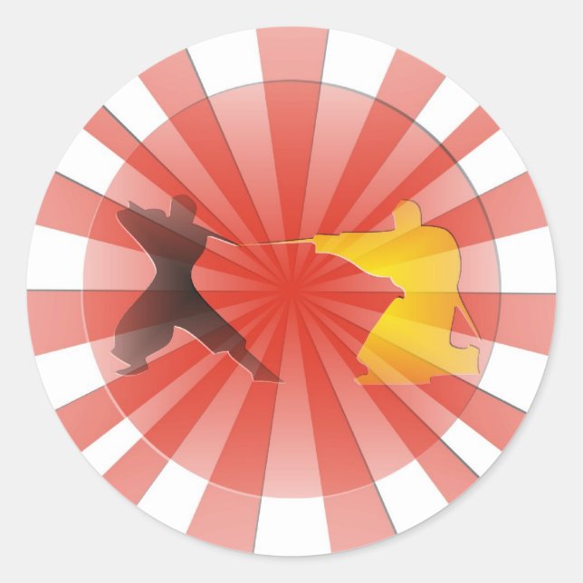 Ninja Dreaming Runt Klistermärke (Framsida)