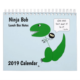 Ninja egennamnlunch boxas noterar kalendern för 12 kalender