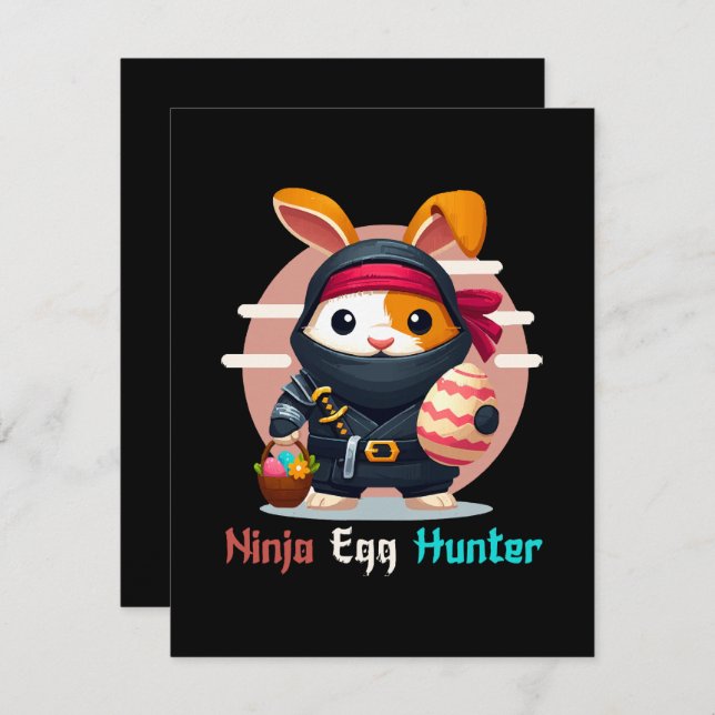 Ninja Egg Hunter Julkort (Fram/baksida)