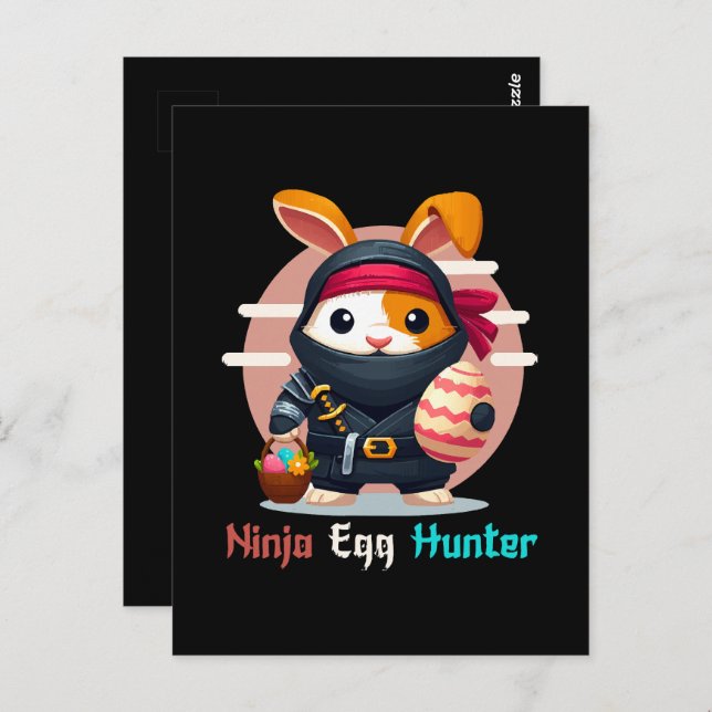 Ninja Egg Hunter Vykort (Fram/baksida)