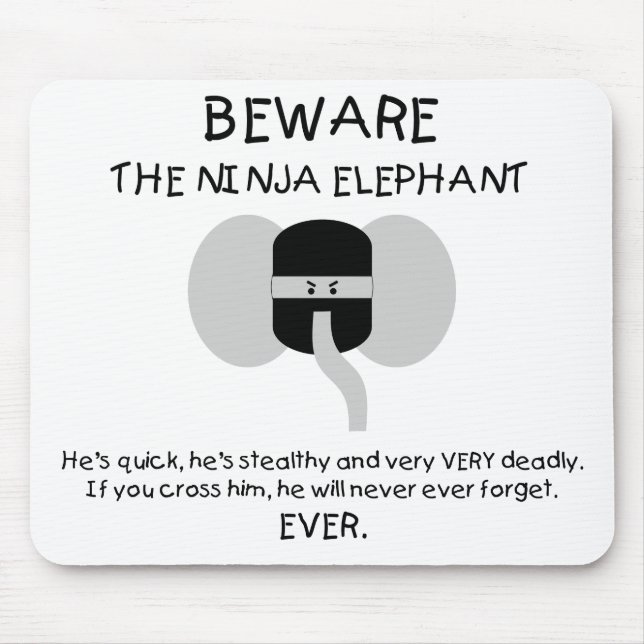 Ninja elefant! musmatta (Framsidan)