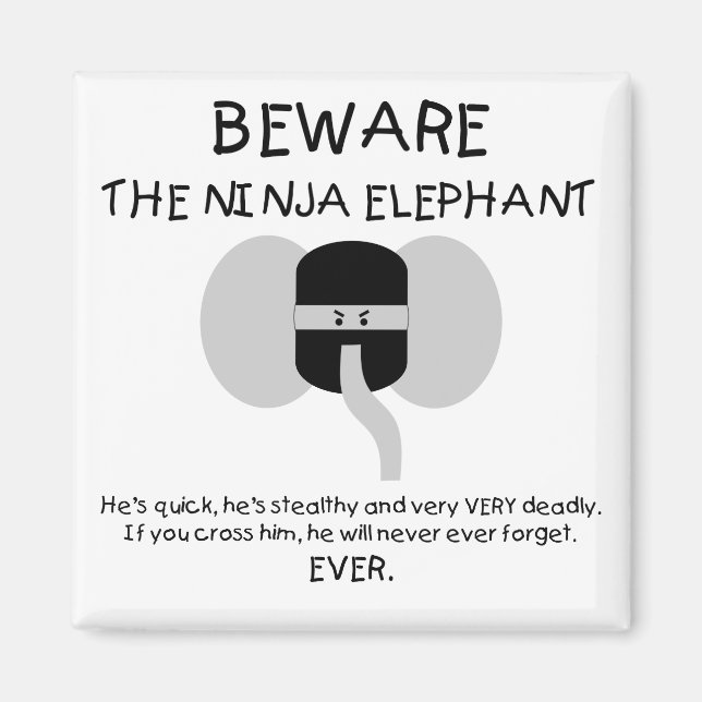 Ninja Elephant Magnet (Framsidan)