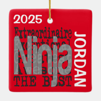 Ninja Extraordinaire-ANPASSNINGSBAR Julgransprydnad Keramik