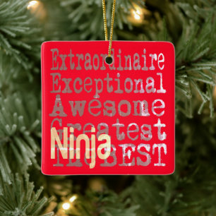Ninja Extraordinaire Julgransprydnad Keramik