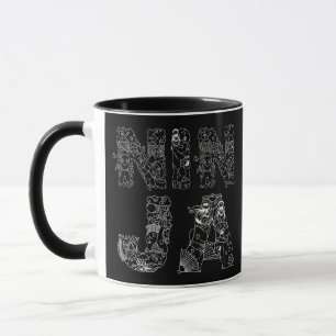 Ninja Fantastisk Text Art Mugg