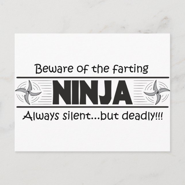 ninja fart vykort (Framsida)