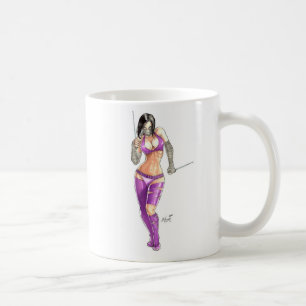 Ninja flicka kaffemugg
