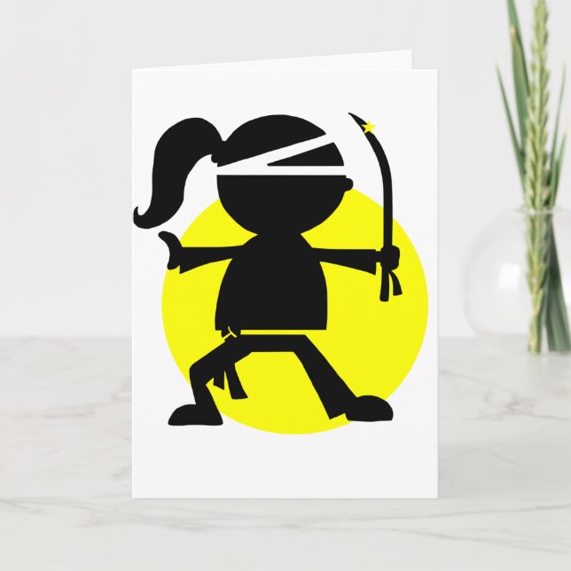 Ninja flicka kort (Framsida)