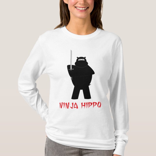 Ninja flodhäst tee (Framsida)