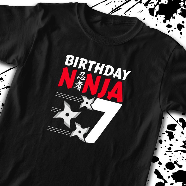 Ninja Födelsedagsfest - födelsedag Ninja 7 T Shirt (Skapare uppladdad)