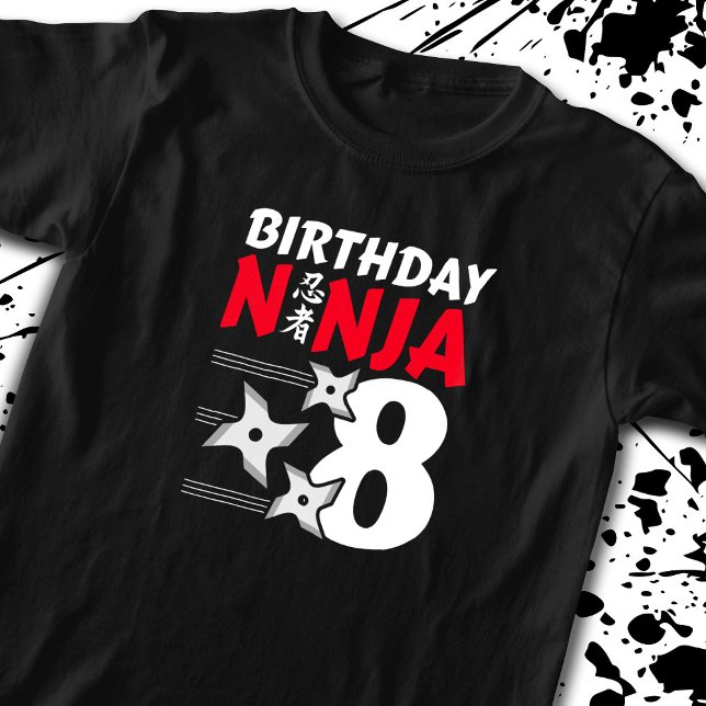 Ninja Födelsedagsfest - födelsedag Ninja 8 T Shirt (Skapare uppladdad)