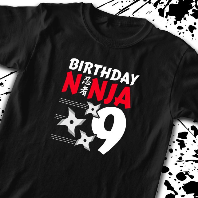 Ninja Födelsedagsfest - födelsedag Ninja 9 T Shirt (Skapare uppladdad)