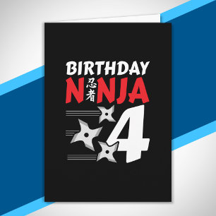 Ninja Födelsedagsfest - Födelsedagsninja 4 Kort