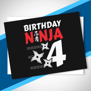 Ninja Födelsedagsfest - Födelsedagsninja 4 Vykort
