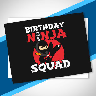 Ninja Födelsedagsfest Tema - Födelsedags Ninja Tru Vykort