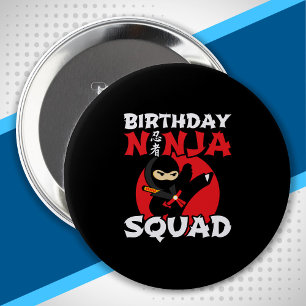 Ninja Födelsedagsfest Theme - Birthday Ninja Squad Knapp