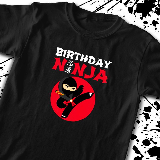 Ninja Födelsedagsfest Theme - Ninja-design från fö T Shirt (Skapare uppladdad)