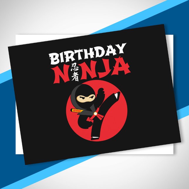 Ninja Födelsedagsfest Theme - Ninja-design från fö Vykort (Skapare uppladdad)