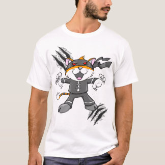 Ninja för krigare för kung futigerstil T-tröja T-shirt