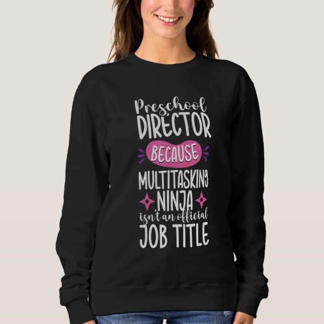 Ninja Förskolechef Tacksamhet Skola Lärar T Shirt (Framsida)