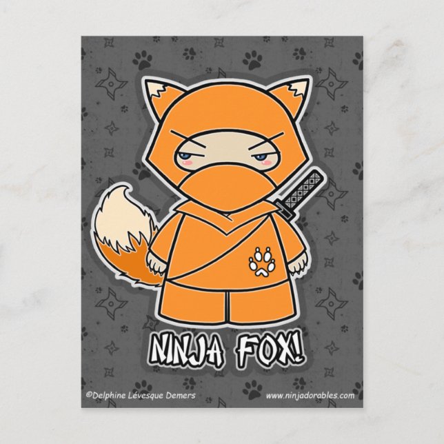 Ninja Fox! Vykort (Framsida)