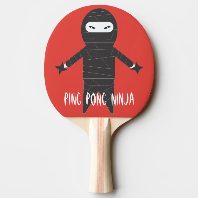 Ninja Funny Tecknad Smack Talk Roligt Pingisracket (Baksidan)