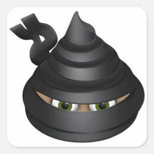 Ninja Fyrkantigt Klistermärke
