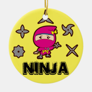 Ninja Girl Julgransprydnad Keramik