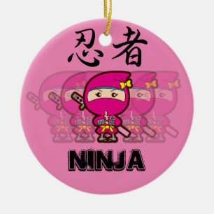 Ninja Girl Julgransprydnad Keramik